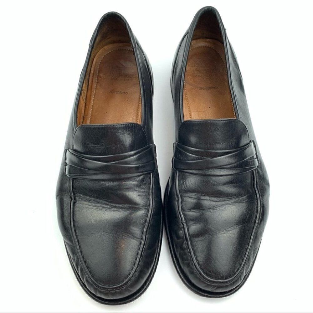 Allen Edmonds Bergamo loafers 10.5 E black Italian